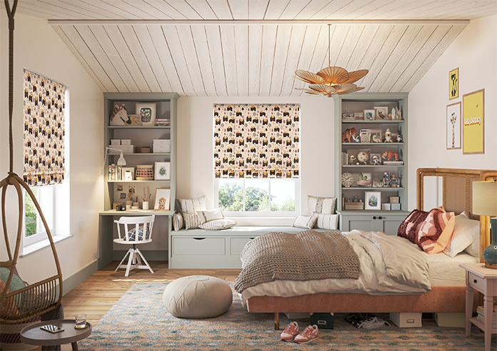 Bear Necessities, Rosewood - Roman Blind - Image 8